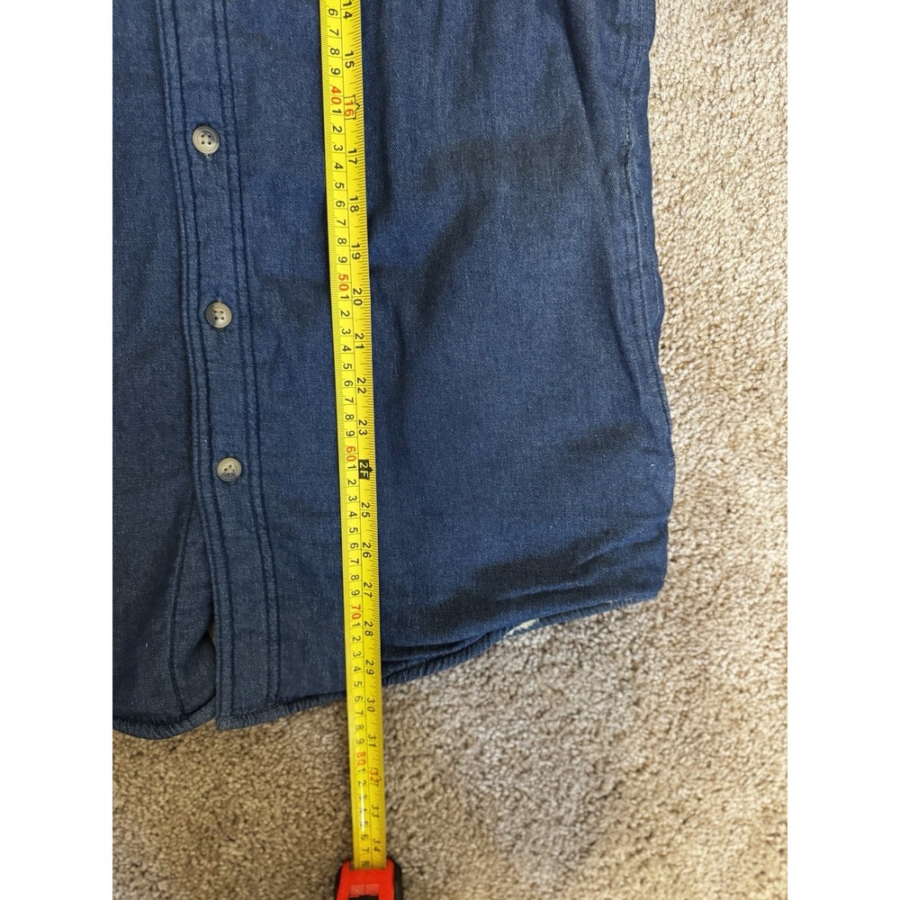 Wrangler Sherpa Lined Denim Shirt Jacket Men's Button Front Coat Blue Small - Picture 5 of 11
